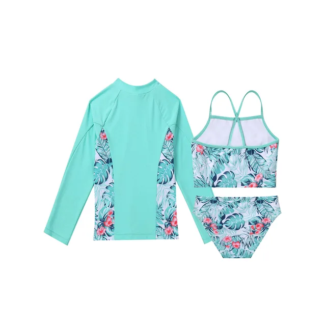 2024 New Girls Swimsuit One-piece Swimwear Women UPF50+ Print Baby