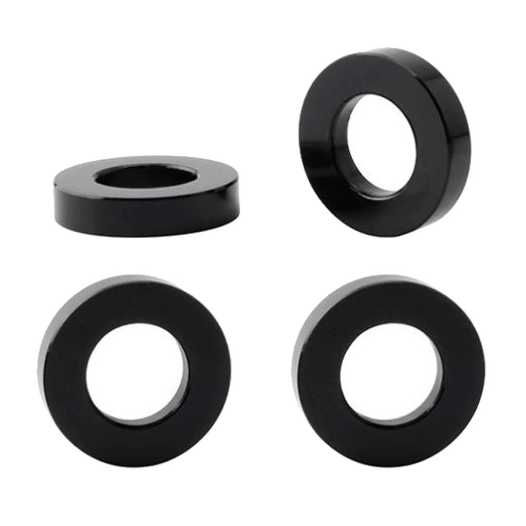 4x Alloy Bicycle Disc Brake Spacer BMX Bike Convex Concave Washers Black