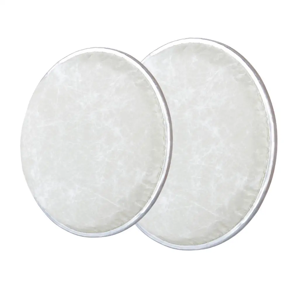 2 Piece Synthetic Leather Drum Head Replacement Skin - 8 