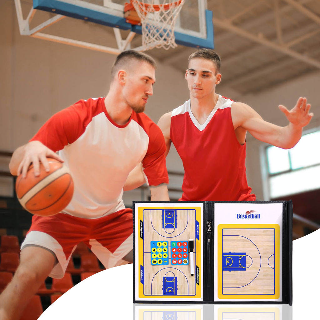 Portable Basketball Soccer Coaching Board Coachs Tactical Board Foldable Magnetic Tactic Training Tactics Clipboard