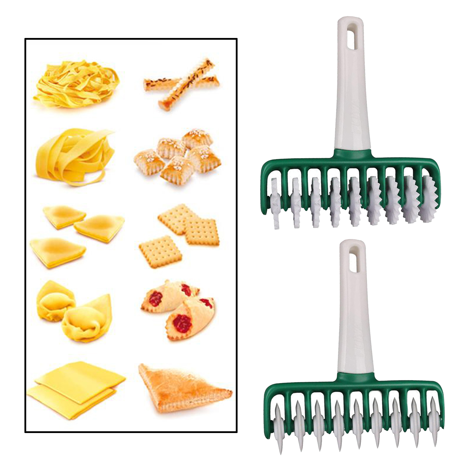 Baking Rolling Pastry Cutter Plastic Dough Rolling Biscuit Cutter for Cookie, Dumpling, Ravioli, Pierogi, Maker
