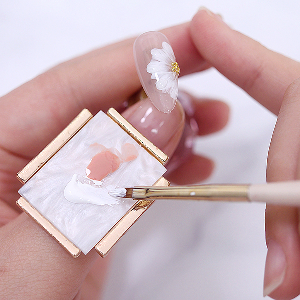 Marble Nail Art Palette Nails Polish Mixing Plate Paint Drawing Color Dish