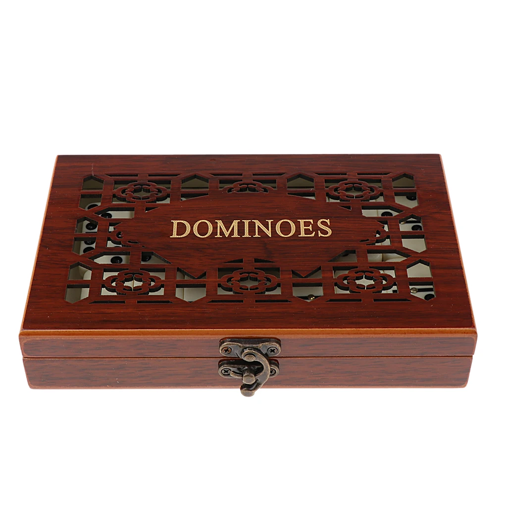 Retro Dominoes Case Holder Set of 28 Traditional Board Travel Game Gift KidsToy
