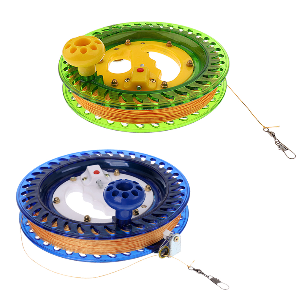 Durable Outdoor Fishing Reel Kite Line Winder Winding Reel Grip Wheel with 450 flying Line String Flying Tools for Kids Adult