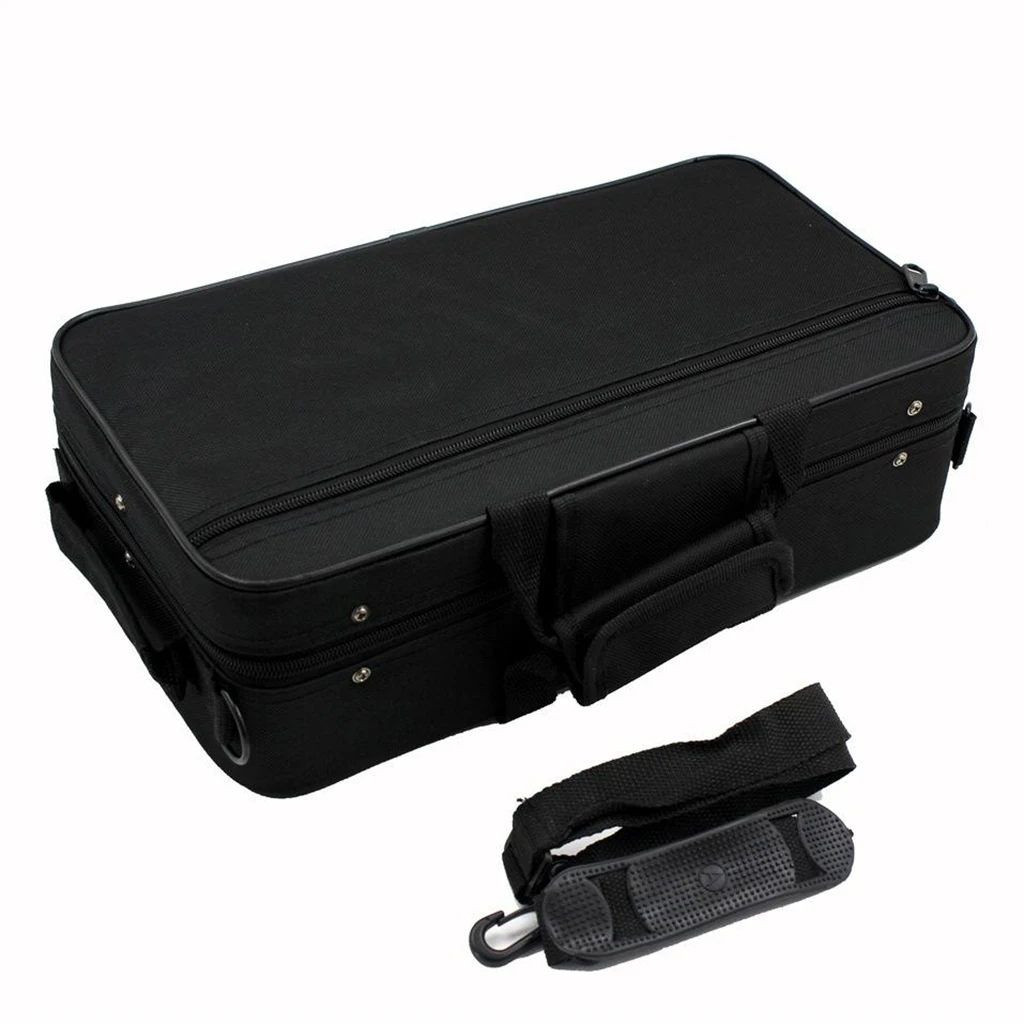 600D Water-resistant Foam Cotton Padded Clarinet Case Clarinet Gig Bag Clarinet Storage Carrying Protective Case