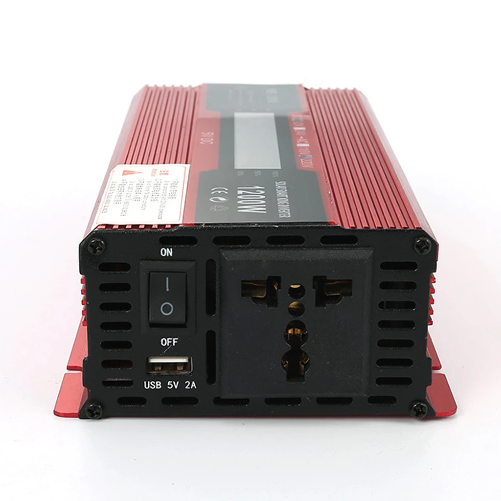 1200W 2000W Power Inverter Pure Sine Wave DC 12 V to 220 V   LCD for Car RV