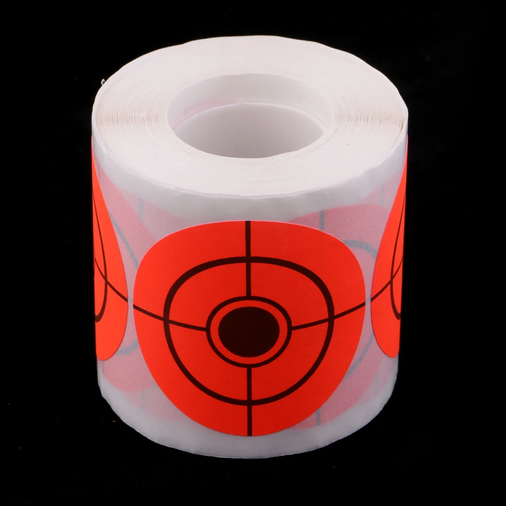 250pcs/roll Self Adhesive Shooting Practice Target Paper Stickers Diameter 5cm