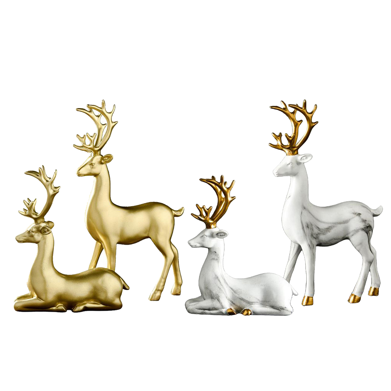 Sculpture Decoration-Scandinavian Style House Decoration Abstract Lucky Deer