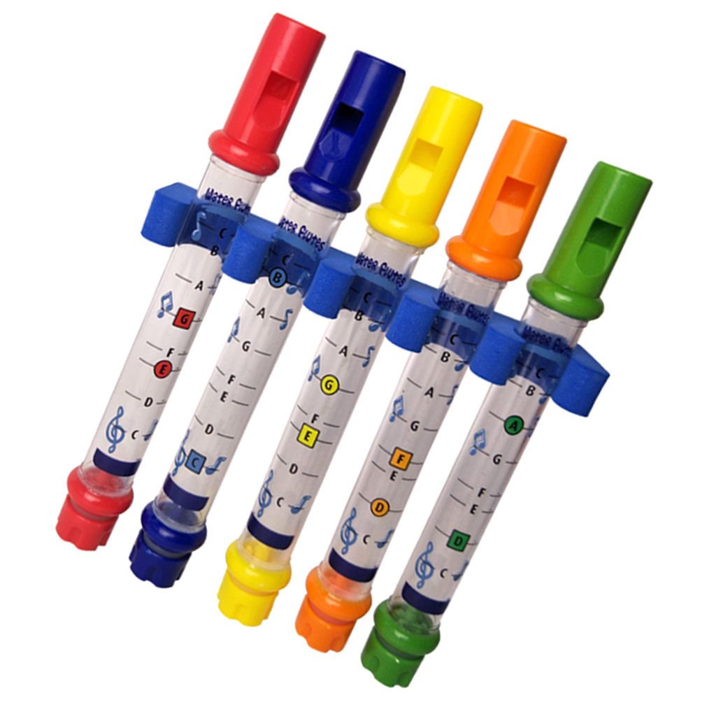 5pcs Water Flutes with Music Sheets Holder bath flute Musical Instrument Bath