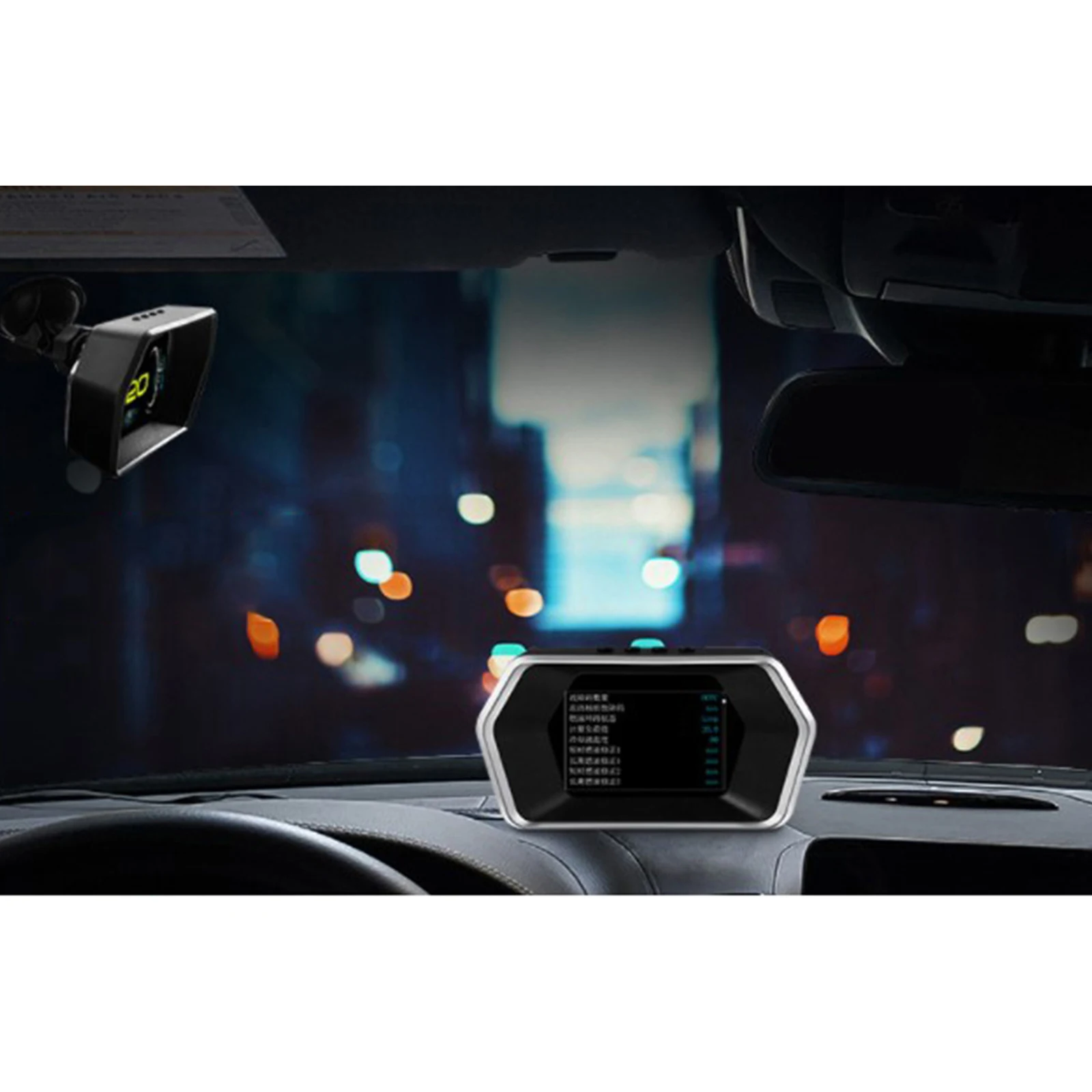 HUD Head Up Display OBD2 GPS Speedometer Alarm Speed Mileage Smart Screen Display Car Windshield Projector Speedometer