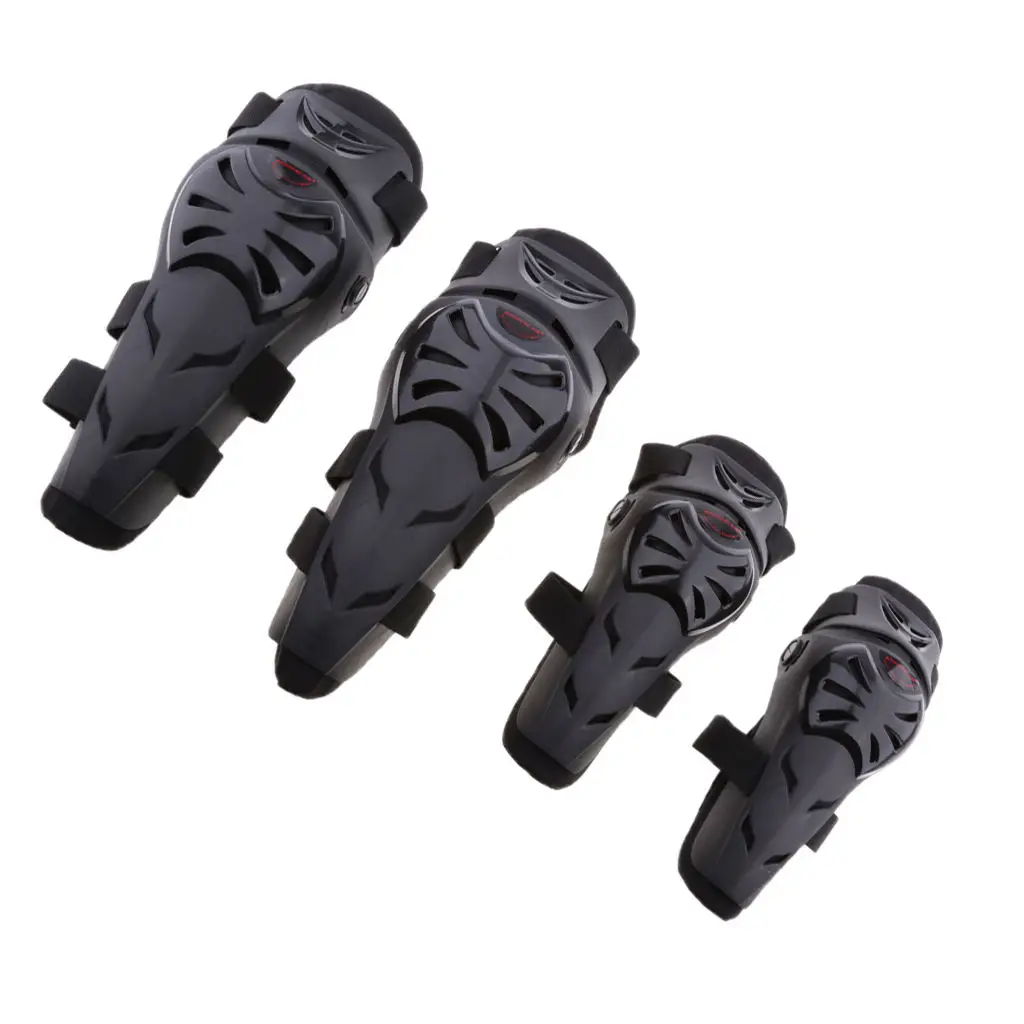 4Pcs Motorcycle Knee Elbow Protector Motocross Racing Knee Shin Guard Pads Protective Gear for Adults