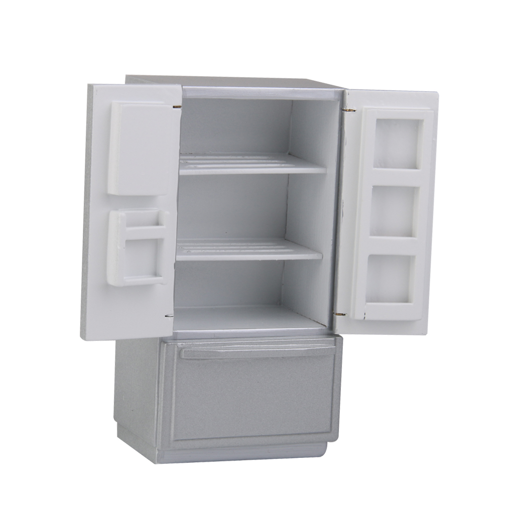 12. Dollhouse Kitchen Furniture Miniature Modern Fridge Fridge