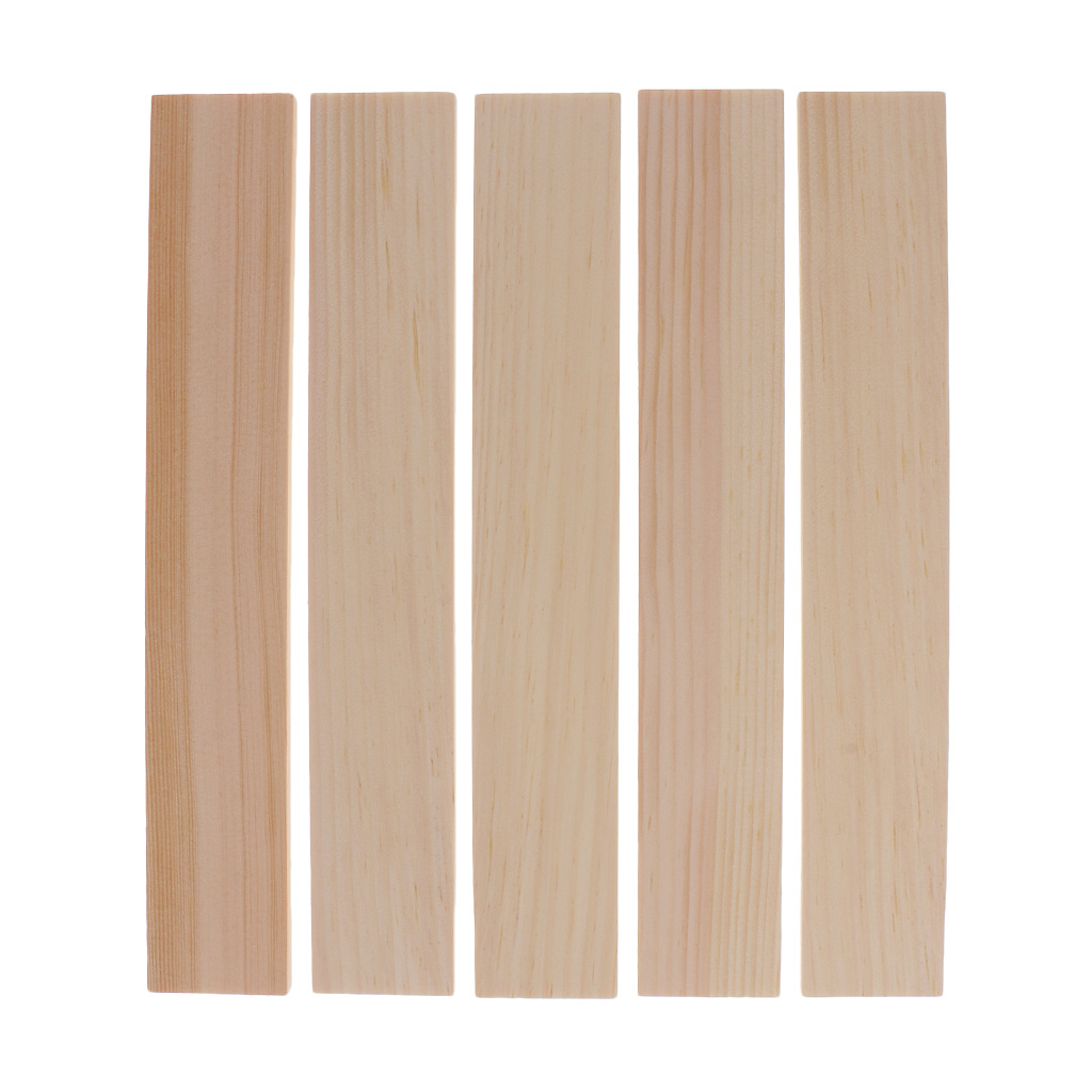 5 Pieces Wooden Craft Wood Sticks Dowels Rods Wood Plaque for Model Making Woodcraft Woodworking DIY Craft 250x40x6mm