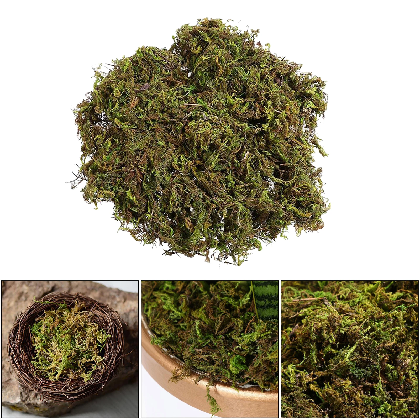 100g Artificial Dry Green Moss Decoration Dressing for Fairy Gardens Crafts