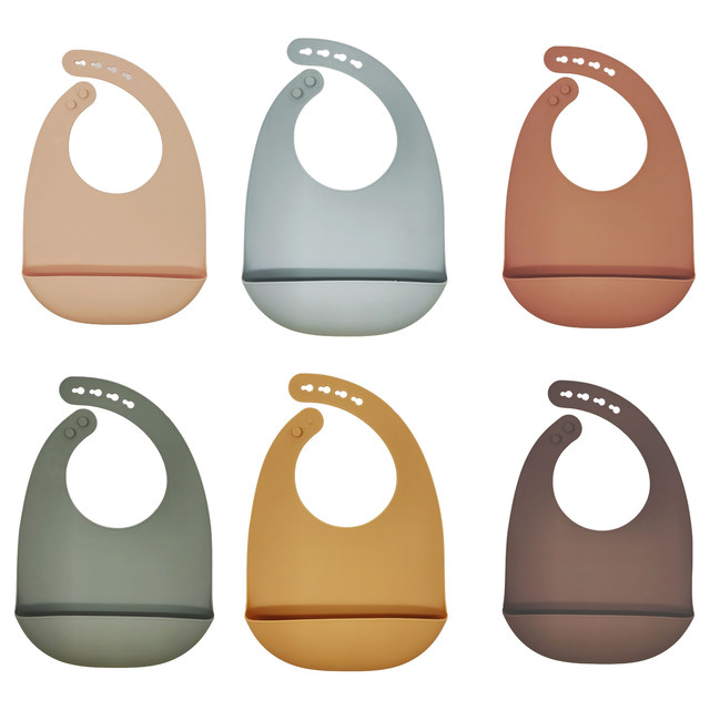Adjustable Waterproof Silicone Baby Feeding Bib Eating Drinking Apron Cloth Protection for Toddler Wipe Clean Ligthweight