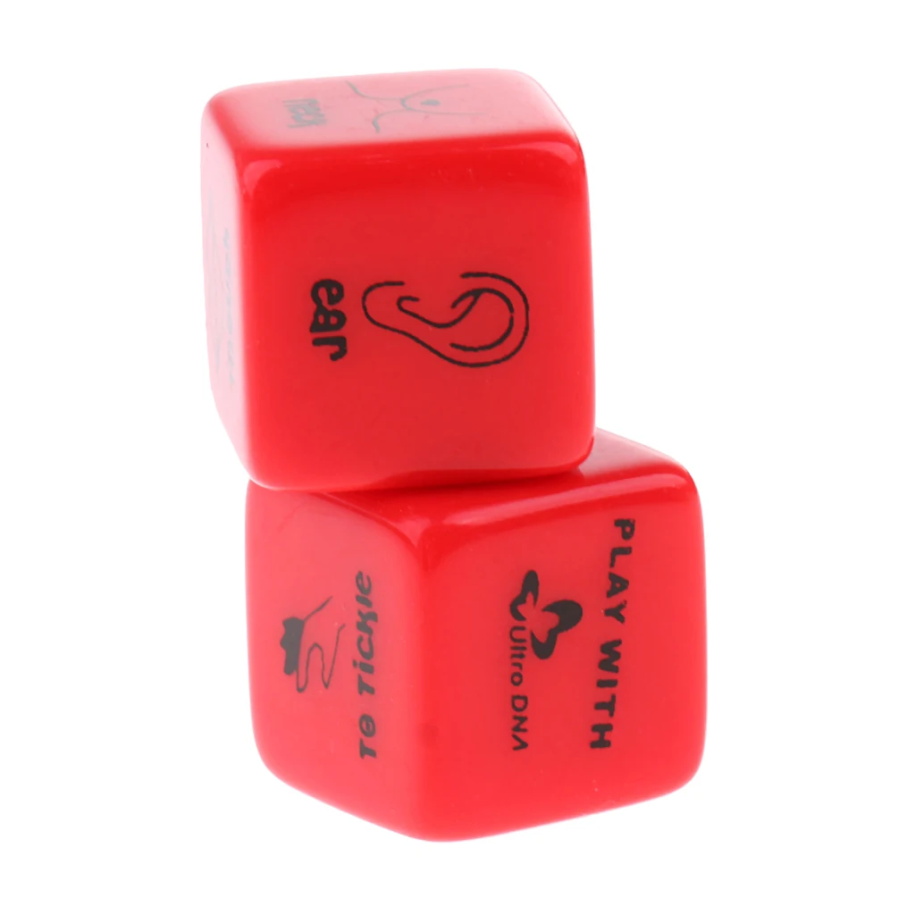 MagiDeal 2pcs D6 Glow in Dark Couples Foreplay Game Dices Creative 6 Sided Adult Funny Intimate Dice Spicy Gift