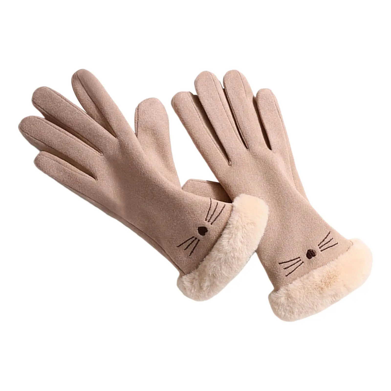 Warm Gloves Warm Non-Slip Plus Velvet Fashion Windproof Lightweight Ridding Gloves for Gym Outdoor Riding Sport Mountaineering