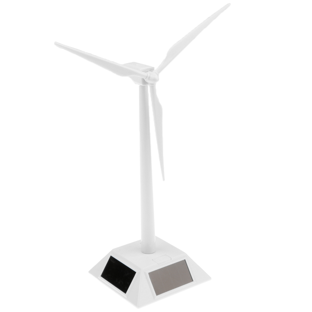 2xDIY Solar Powered Windmills Desktop Wind  Model Kids Science Toys