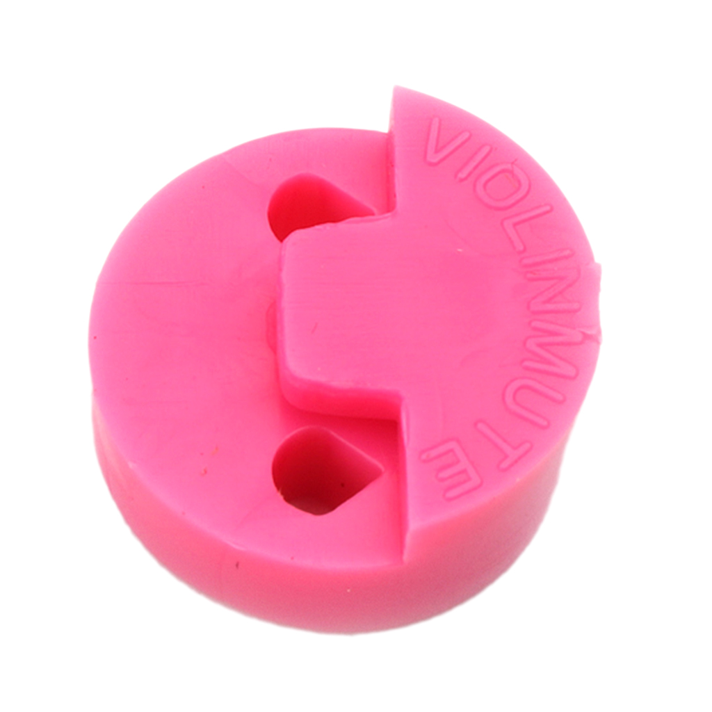 Professional Round Rubber Violin Fiddle Mute Sordine Silencer Pink