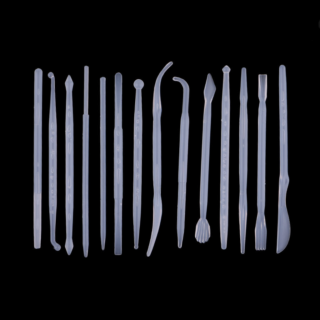 14x Plastic Polymer Clay Sculpture Tools Clay Sculpting Wax Carving Modeling