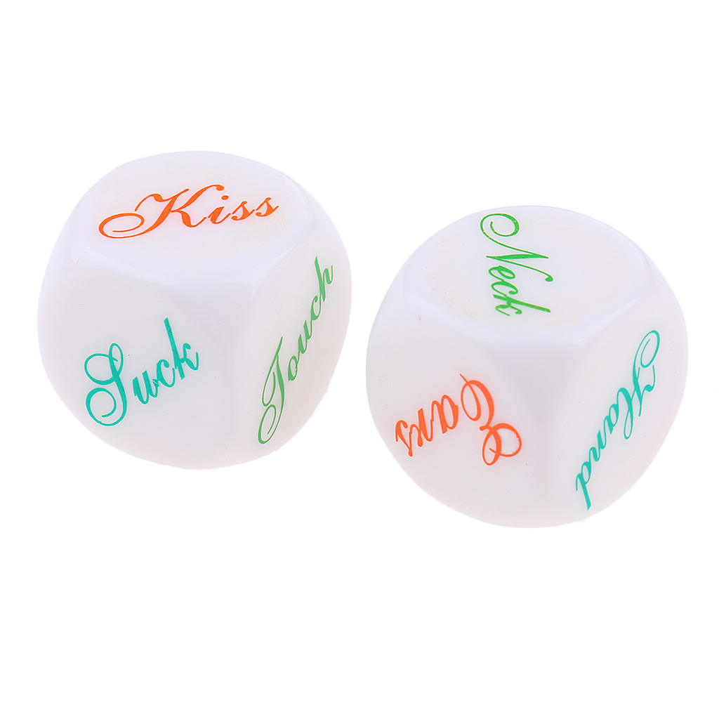 2x Glow in Dark D6 Sexual Action Dice for   Party Or Adult Couple