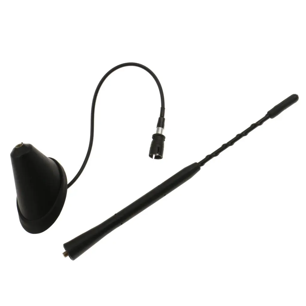 Car Aerial Antenna, Universal 9 Inches Car Replacement Anti Noise Aerial AM FM Radio Antenna