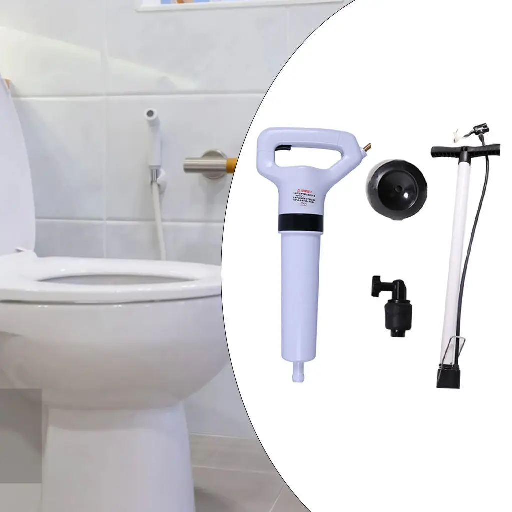 Toilet Plunger Dredger Cleaning Reusable Prevent Unblocker Pneumatic High Pressure Cleaner Toilet Dredge for Bathroom Household