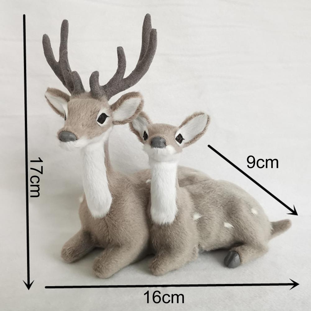 reunindo realista veados estátua delicado deer estatueta decoração para navidad noel