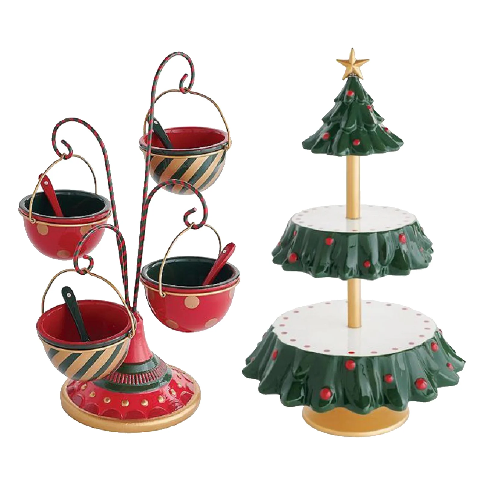 Merry Snack Bowl Stand Christmas Tree Christmas Snack Rack for Wedding Party Decorations Dessert Table Set Party Buffet