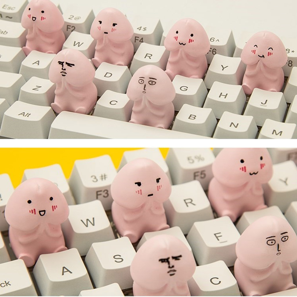 Spoof Personality Keycap Tintin Creativity Accessories Cartoon Single Part