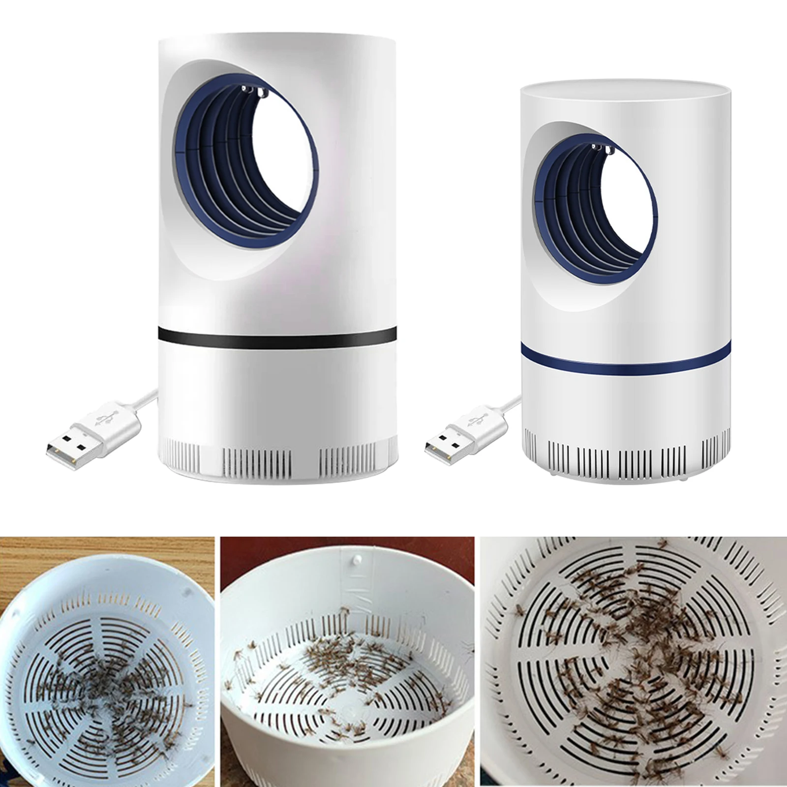 USB Powered Electric Fly Bug Trap LED Light Mosquito Insect Zapper Killer Repellent Pest Control for Home Office