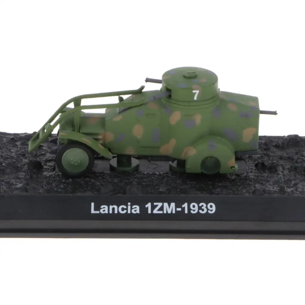  Model 1:72 WWII Lancia 1ZM-1939 Tank Vehicles Showcase Display