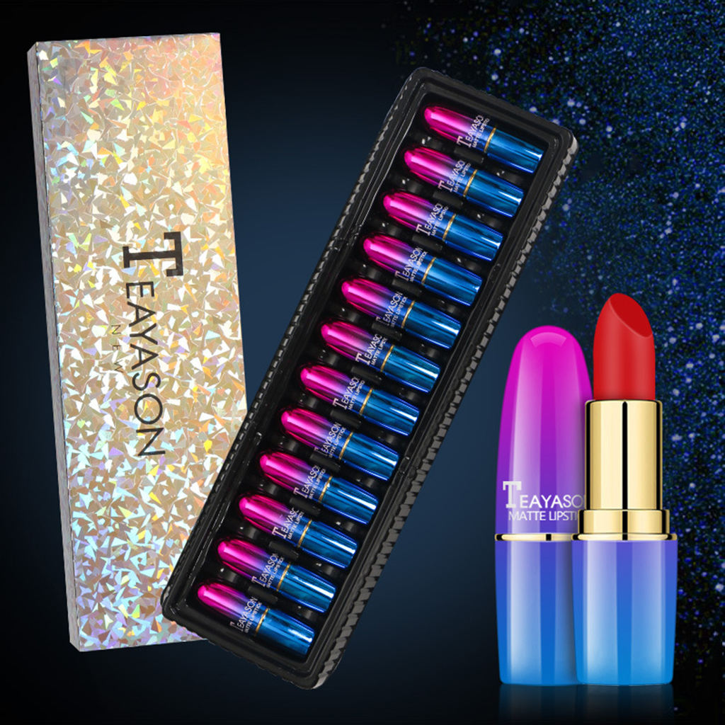 Set of 12 Colors Matte Lipgloss Bold Vivid Color Matte Lipgloss Set