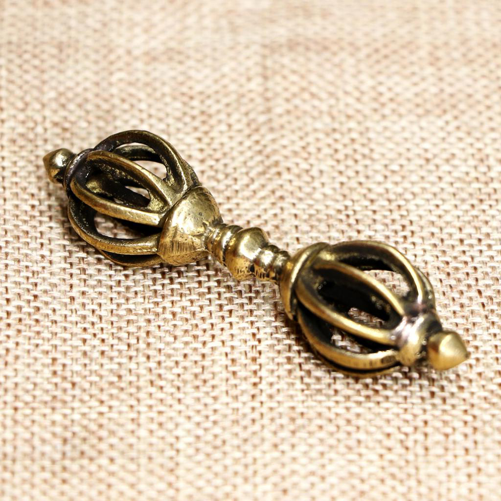 6cm   Tibetan Buddhist Nine Shares Dorje Vajra Pestle JiangMo