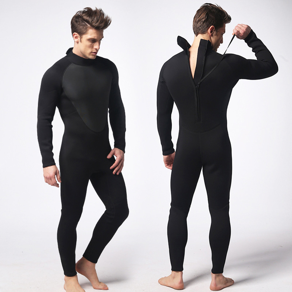 Men 3mm Neoprene Full Body WetSuit Elastic Diving Scuba Surf Warm Wet Suit S-XXL