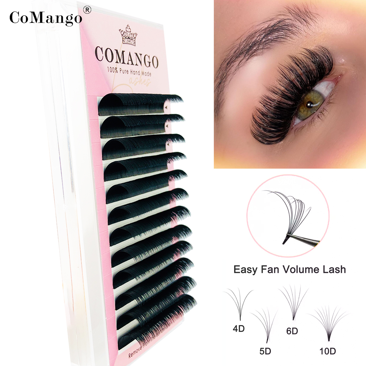 Best of CoMango Easy Fan Lashes Extension DIY 2d / 3d / 4d / 10d Faux Mink Blooming Eye Lash Extensions 0.03 / 0.05 / 0.07 Makeup Lashes Reviews & Tips