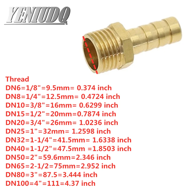 25 Male Pipe Size 1/4" Brass Fittings: Brass Male Hose Barb Hose ID 3/8 QTY 