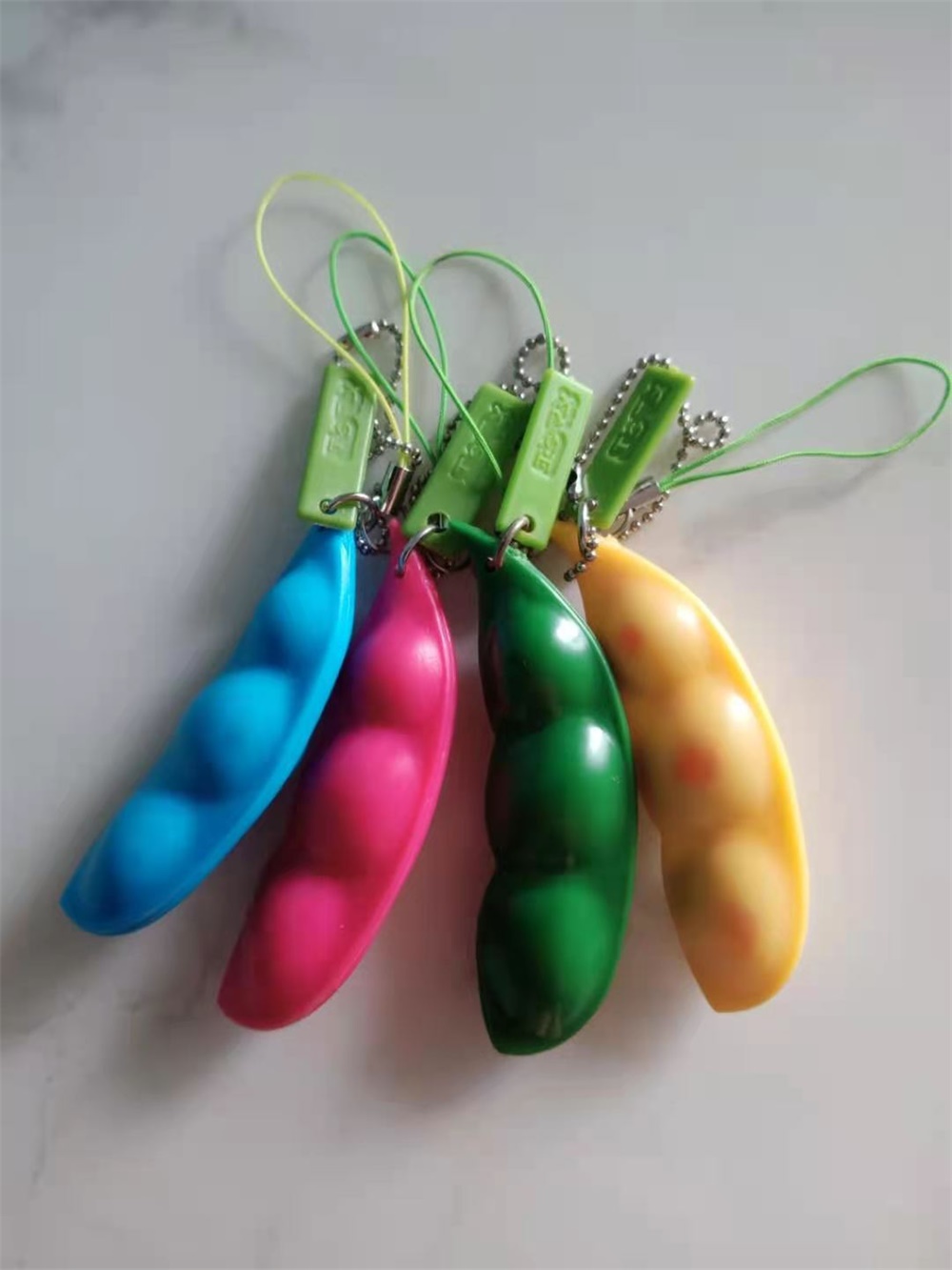 Squeeze edamame keychain edamame Keychain Green Bean Keychain Squeeze