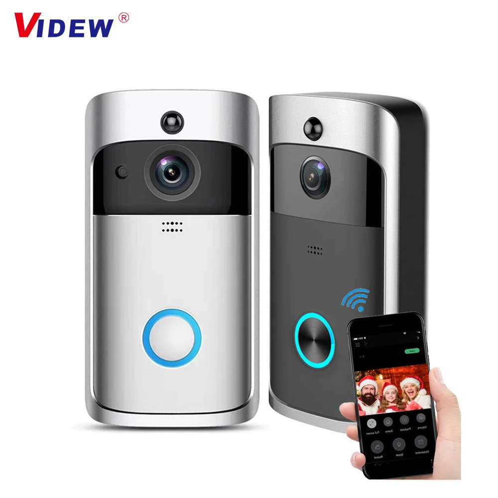 Wireless WiFi Doorbell with Camera Waterproof Ringing Video Home Door Bell Night Vision Motion Detection App Supported intercom audio