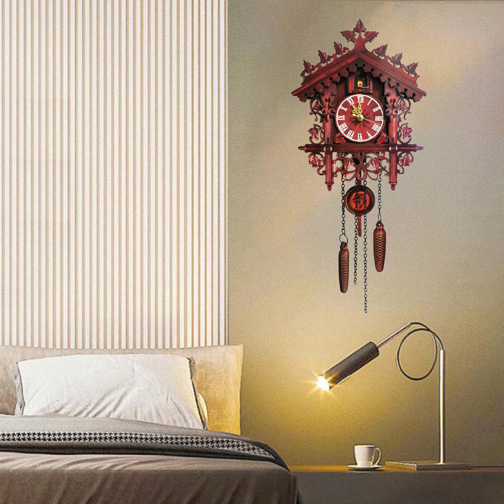 Wooden Hanging Cuckoo Wall Clock, for Office Home Bedroom Restaurant Office Decoration Decoration accessories