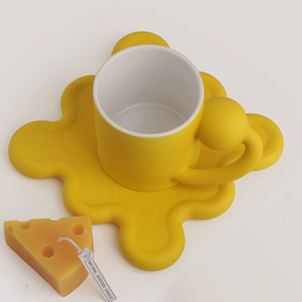 Nordic Ins Style Creative Ceramic Coffee Milk Cup Tea Cup Set with Tray Office Home Personalized Mug Planet Cup