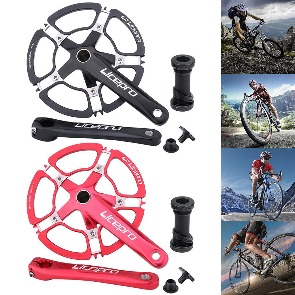 BMX Bicycle BCD 130MM Integrated Chainwheel Crankset Single Crank For Folding Bike Chainring Parts Accessory