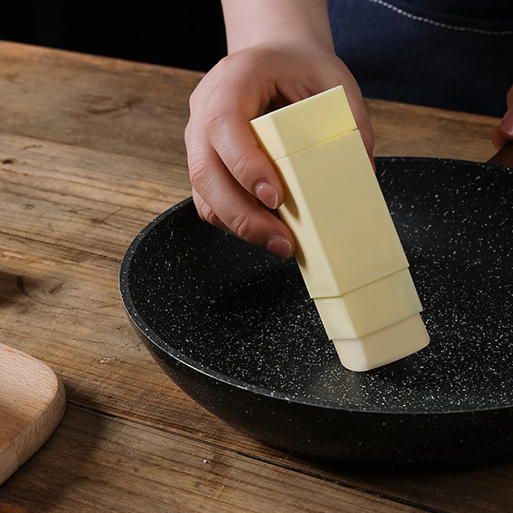 práctico y a prueba de polvo soporte para mantequilla Syina Dispensador de mantequilla vertical con tapa para aplicar mantequilla en utensilios de cocina 