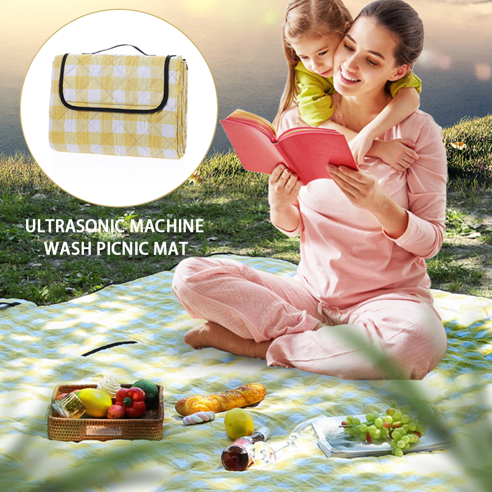 Chão ao ar Cobertor de Acampamento Lavável à Prova Extra Grande Livre Piquenique Aconchegante Dobrável Viagem Macio Dportable Água Padding Praia Esteira Portátil 22 High Quality Esporte e Lazer