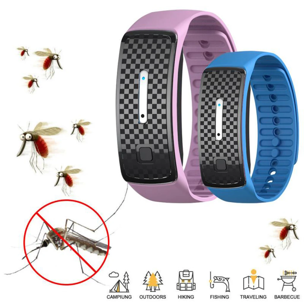 Electronic Mosquito Repellent Bracelet Portable Watch Ultrasonic Physical Insect Pest Repeller Wristband Outdoor