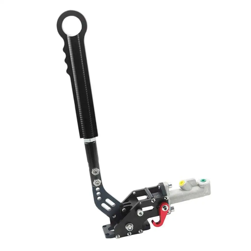 Hydraulic Handbrake Universal E-Brake Racing Parking Handbrake Vertical Position Adjustable with Anti-Slip Handle Black