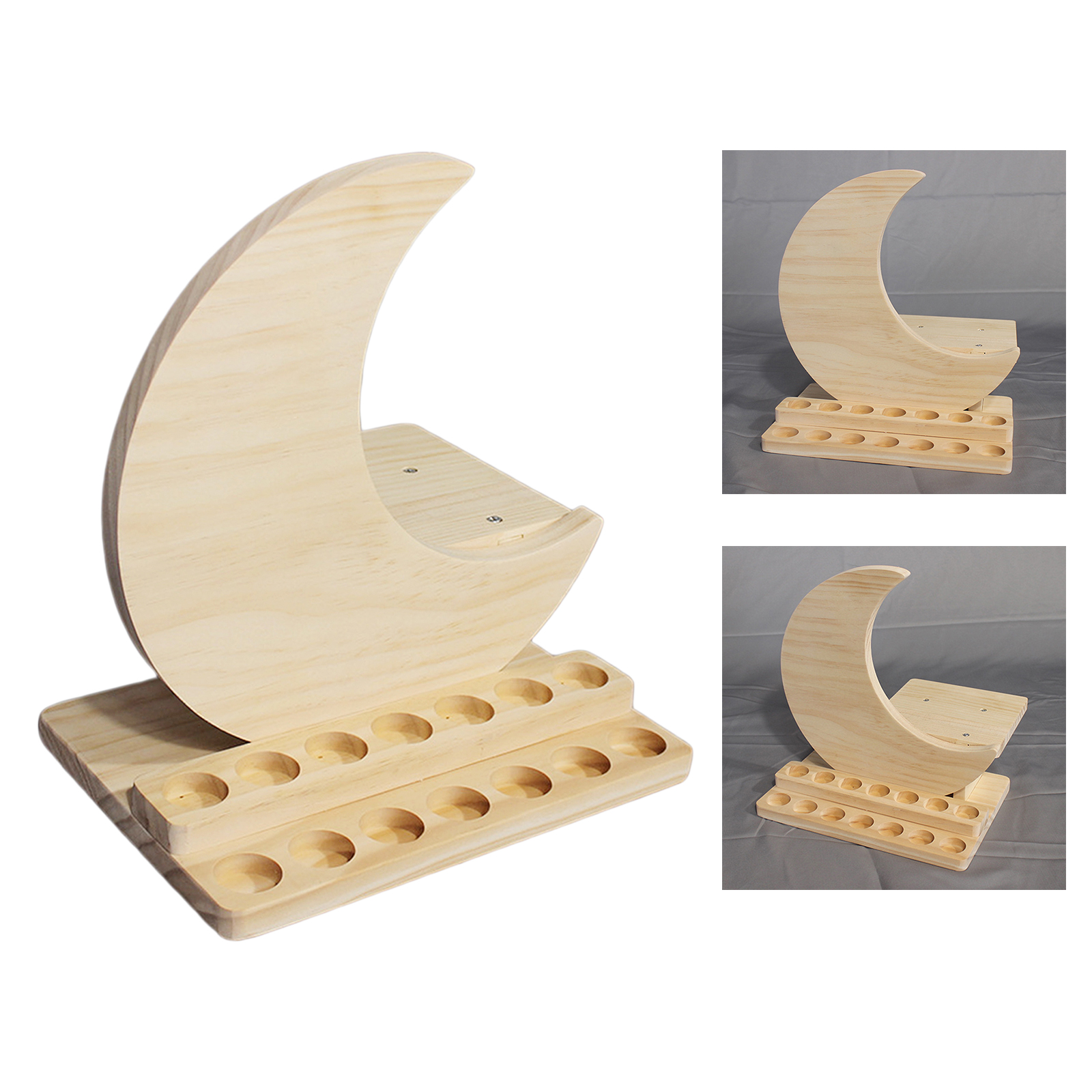 14 Slots Wood Essential Oil Display Stand Cosmetic Organizer Rack 5/10/15ml