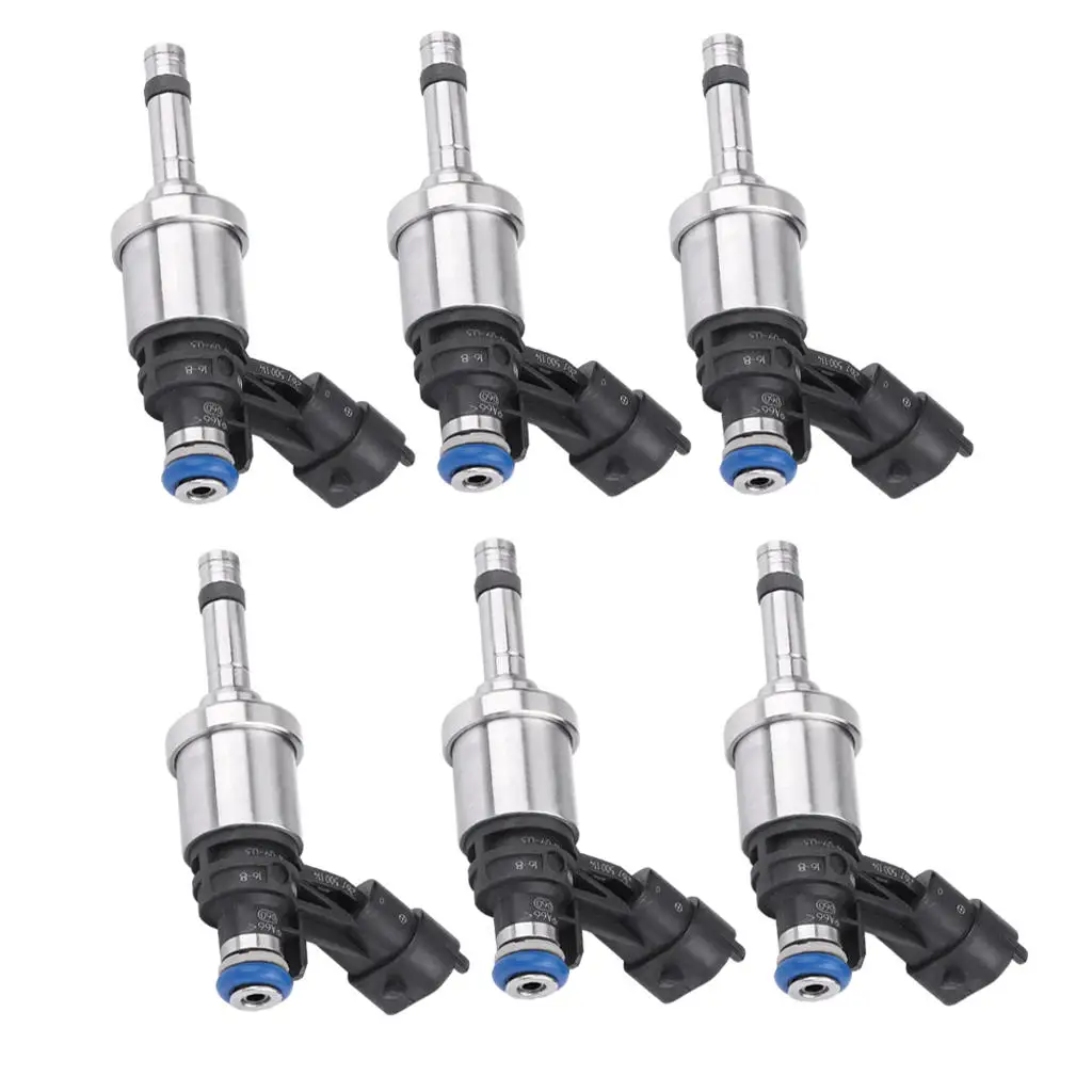 6 Pieces Fuel Injectors 12611545 12638530 217-3445 Inj024 261500056 12632255 FJ994 Nozzle Fit for GMC Acadia 2009-2011 3.6L V6
