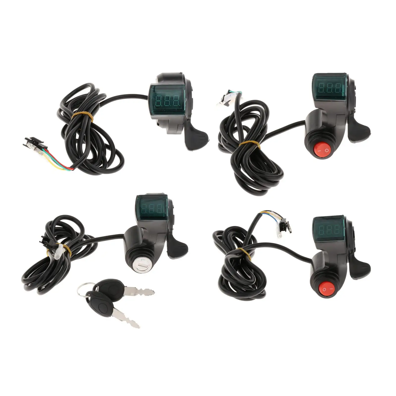 1pc E-Bike Battery Voltage Display Switch Power Indicator Finger Accelerator for Twist Throttle Accs