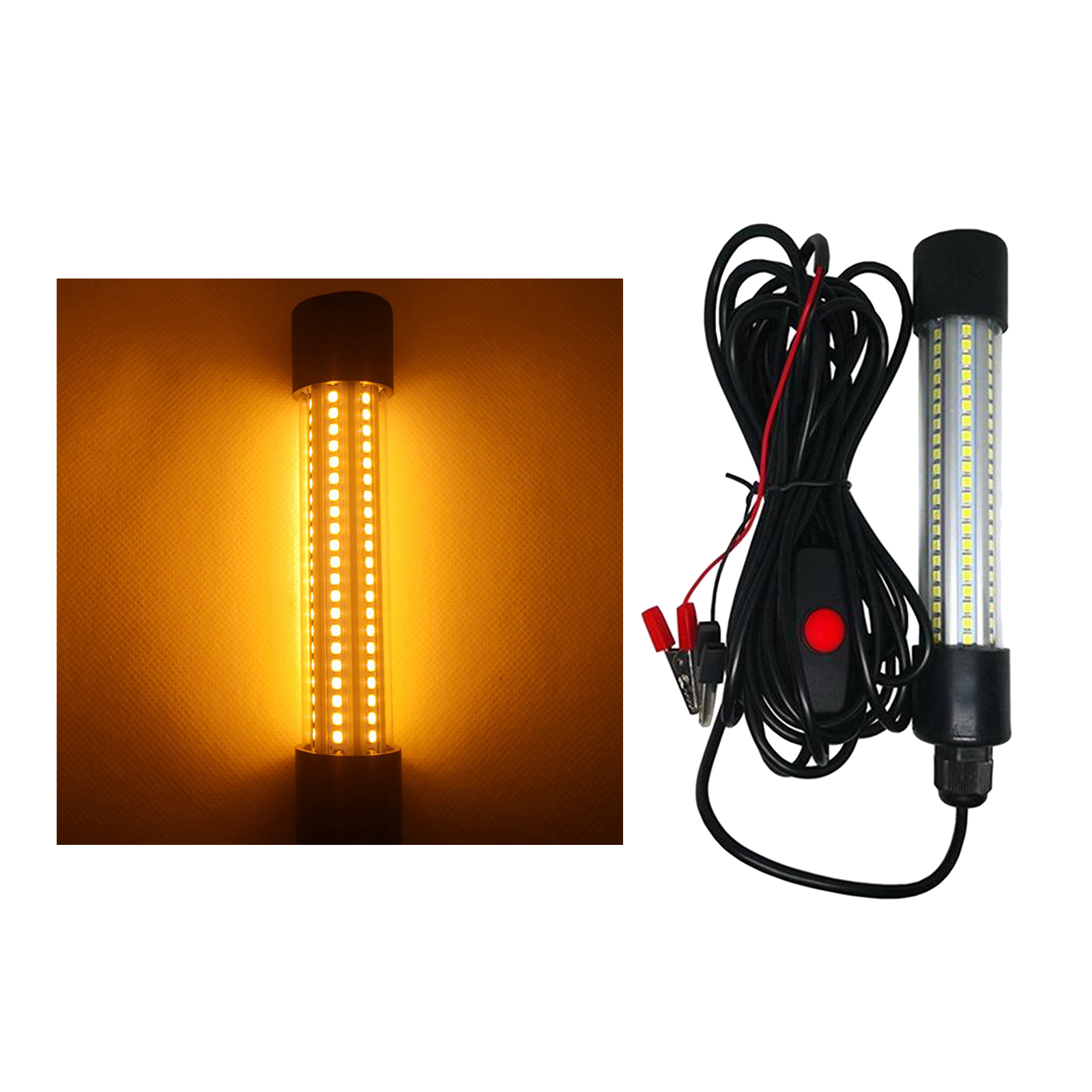 12V 13W LED Submersible Fishing Light Underwater Super Bright Shrimp Crappie Light Finder Lure Bait Lamp with 6 Meters Cord